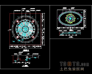 顶棚装饰设计详细图纸下载28个