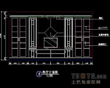 电视背景墙设计施工图免费下载22个