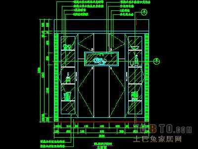 餐厅装饰柜详图14个