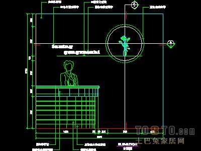 美容美发-接待台、工作台装修施工图纸、详图18套