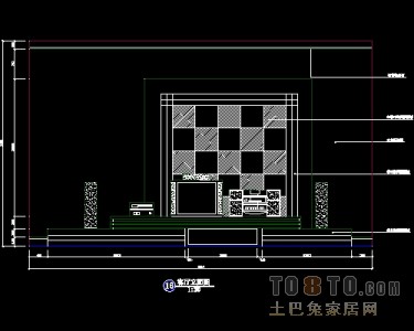 电视背景墙设计施工图免费下载22个