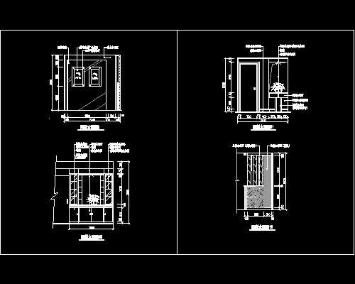 玄关，隔断装饰cad施工图14--CAD空间素材