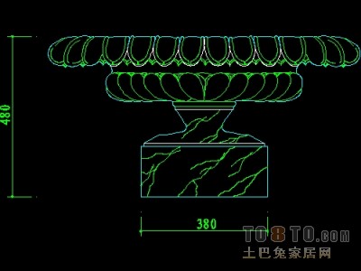 饰物陈设图纸素材010-喷泉4套