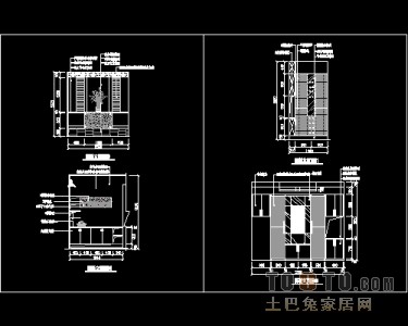 玄关，隔断装饰施工图下载28个下载