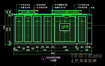 餐饮空间图纸素材001-餐厅包间详图（1）12套