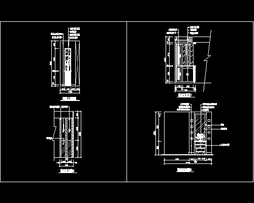 玄关，隔断装饰cad施工图13--CAD空间素材