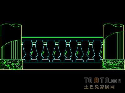 西式栏杆、现代式栏杆、铁艺栏杆图块60个