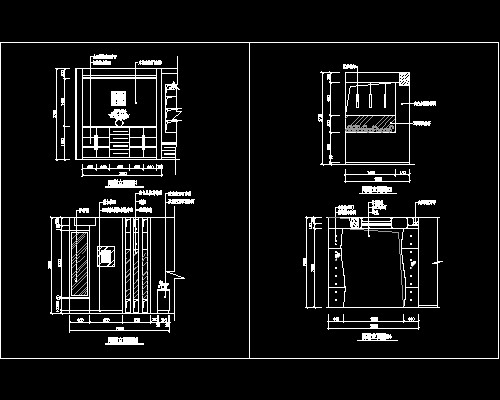 玄关，隔断装饰cad施工图24--CAD空间素材