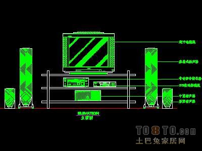 家用电器图块001-电视机图块、视听设备图块、影院...