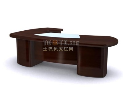老板桌3d模型下载