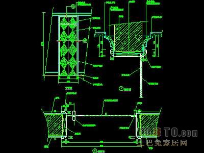 门图块007-单扇门详图、双扇门详图、木做门套32...