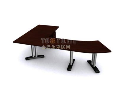 老板桌3d模型下载