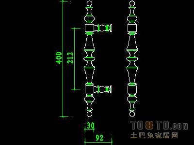 门图块006-门拉手、门锁、门饰117个