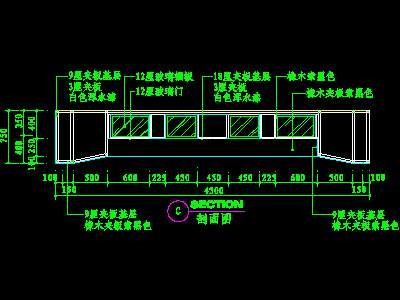 客厅装饰柜CAD详图素材67--CAD空间素材