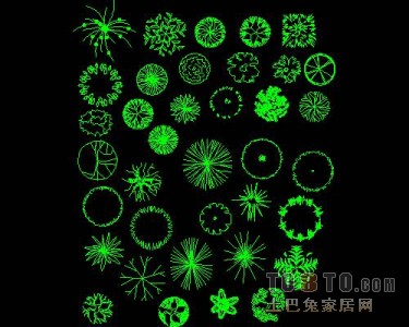 植物，树木图块素材6-10个