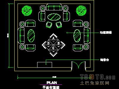 办公类实套、接待室详图4套