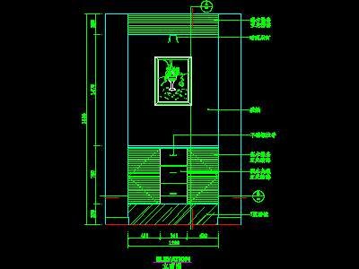 cad玄关祥图素材52--CAD空间素材