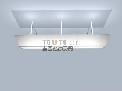 日光灯具3d模型下载