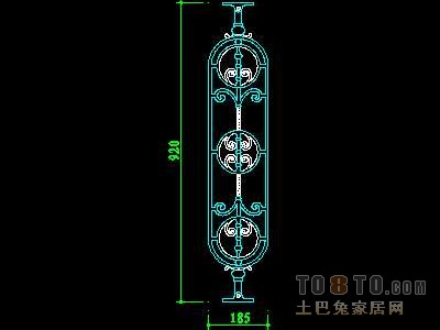 西式栏杆、现代式栏杆、铁艺栏杆图块60个