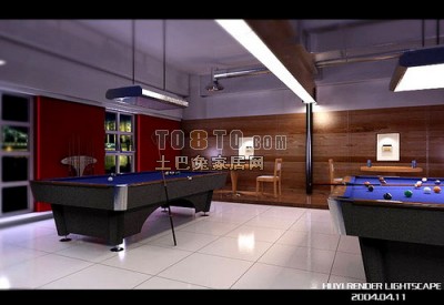 台球娱乐室3d模型下载
