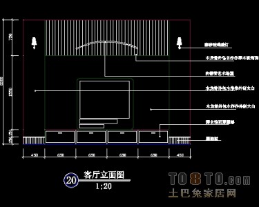 电视背景墙设计施工图免费下载22个