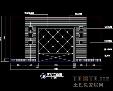 电视背景墙设计施工图免费下载22个