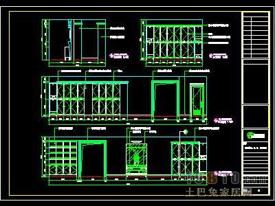 洗浴中心装修施工图纸、详图3套