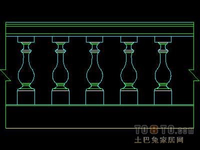 西式栏杆、现代式栏杆、铁艺栏杆图块60个