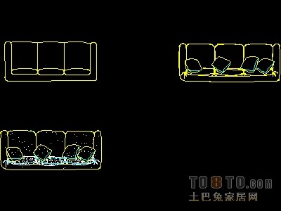 家具图块-沙发平面图块64个