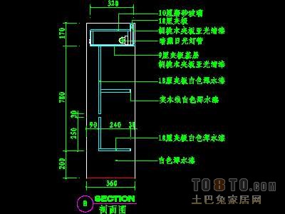 餐厅吧台详图6个