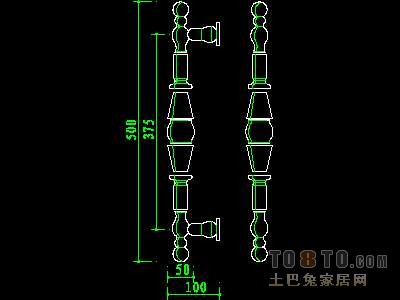 门图块006-门拉手、门锁、门饰117个