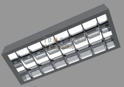 灯具-格栅灯3d模型下载