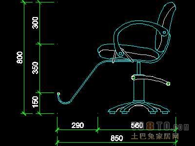 美容美发-接待台、工作台装修施工图纸、详图18套