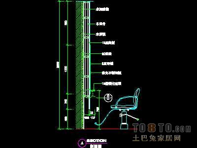 美容美发-接待台、工作台装修施工图纸、详图18套