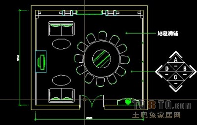 餐饮空间图纸素材001-餐厅包间详图（1）12套