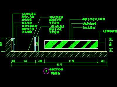 餐厅装饰柜cad详图27--CAD空间素材