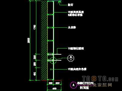 美容美发-接待台、工作台装修施工图纸、详图18套