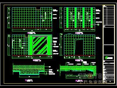 美体考究装修施工图纸、详图1套