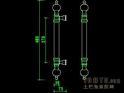 门图块006-门拉手、门锁、门饰117个