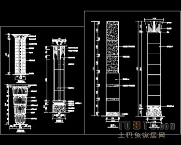 装饰柱施工详图12个免费下载