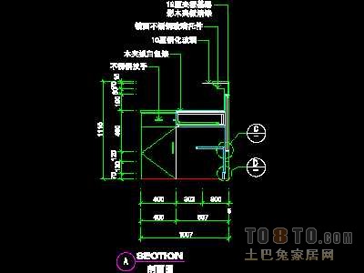 美容美发-接待台、工作台装修施工图纸、详图18套