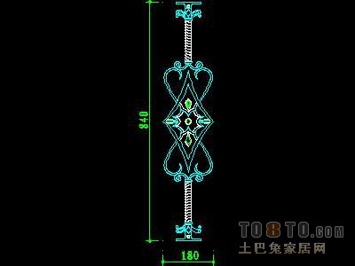 西式栏杆、现代式栏杆、铁艺栏杆图块60个