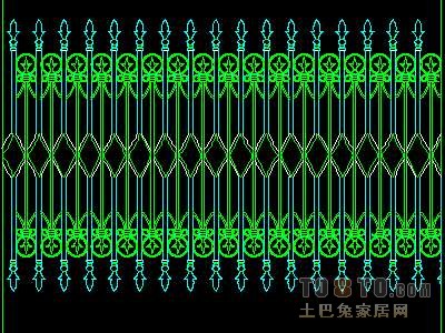 西式栏杆、现代式栏杆、铁艺栏杆图块60个