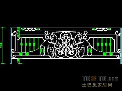 西式栏杆、现代式栏杆、铁艺栏杆图块60个