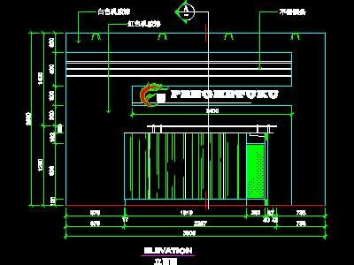 办公室接待台、办公类实例cad详图素材24--CA...
