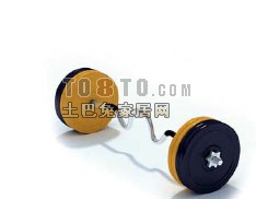 弯曲杠铃2-体育用品素材3d模型下载