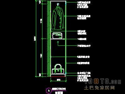 美容美发-接待台、工作台装修施工图纸、详图18套