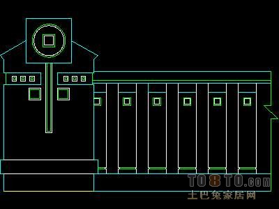 西式栏杆、现代式栏杆、铁艺栏杆图块60个