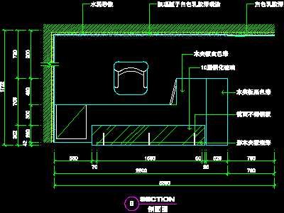 美容美发接待台、工作台装修施工图纸、cad详图素材...