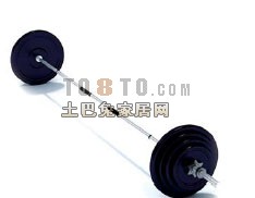 杠铃6-体育用品素材3d模型下载